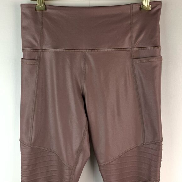 ATHLETA inclination shimmer moto tight sz S Womens Athletic Activewear leggings - Picture 3 of 9